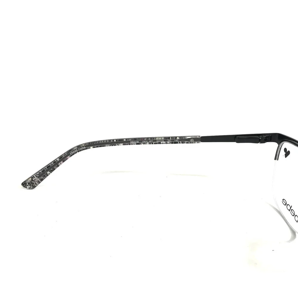 Bebe Eyeglasses Frames BB5236 001 JET Black Cat Eye Half Rim 52-16-140